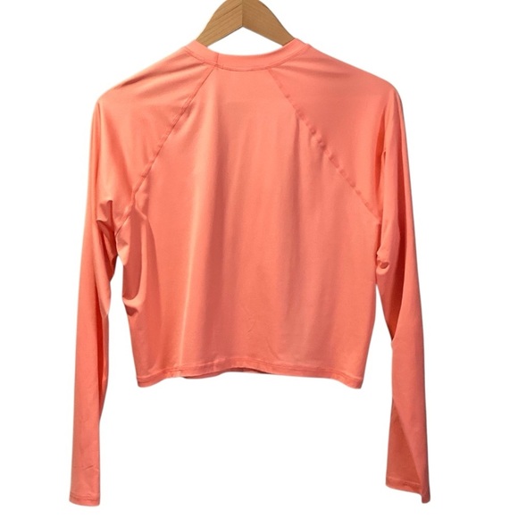Kona Sol Cropped Long Sleeve Rash Guard Coral Peach Color Size Large - Picture 8 of 9
